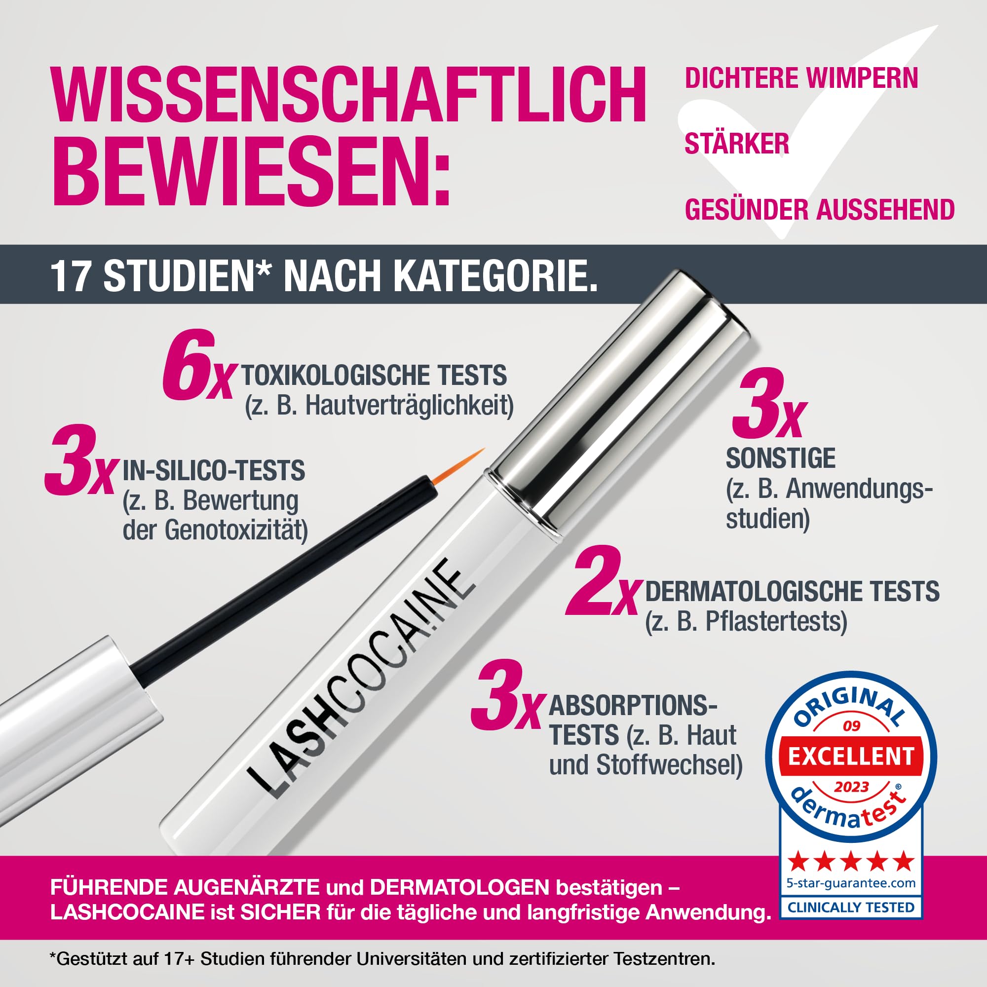 LASHCOCA!NE PROFI Wimpernserum – Das virale Original für lange & volle Wimpern – Wimpernbooster mit PRO-Formel & 2-fach Wirkansatz – Vegan – Ultimativer Testsieger – Made in Germany by Svenja Walberg - 3