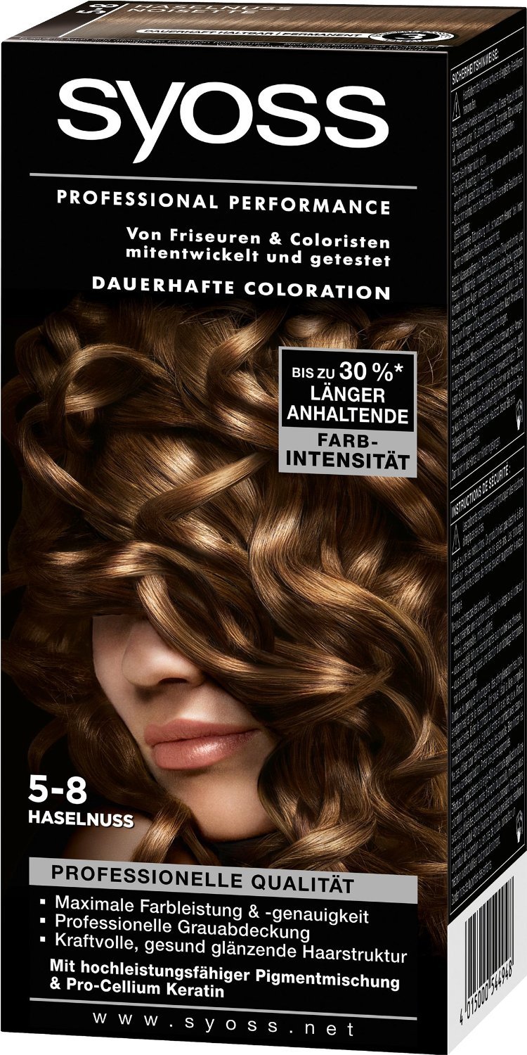 Syoss Professional Performance Coloration, 5-8 Haselnuss, 5er Pack (5 x 1 Stück)
