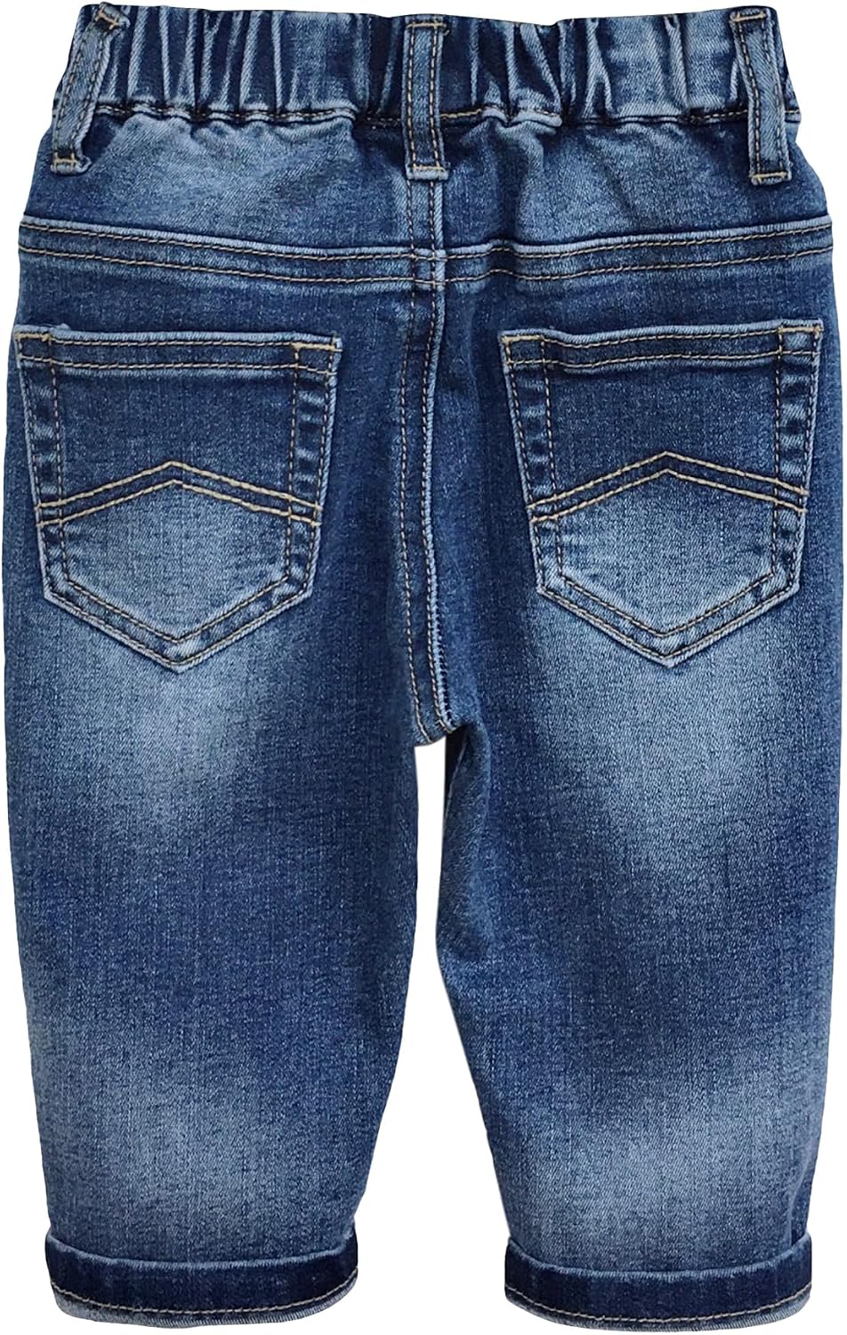 KIDSCOOL SPACE Infant Jeans,Baby Toddler Elastic Waist with D-Ring Stretch Denim Pants