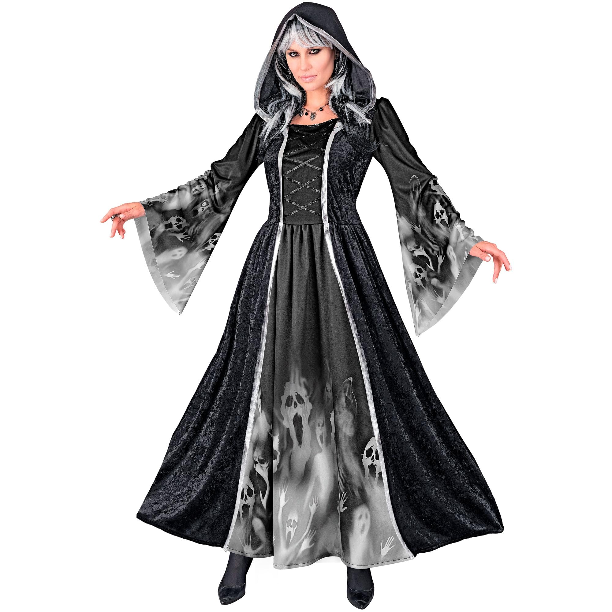 W WIDMANN MILANO Party Fashion 22439 Kostüm Schreiende Seelen Costume Screaming Souls, Black, XS