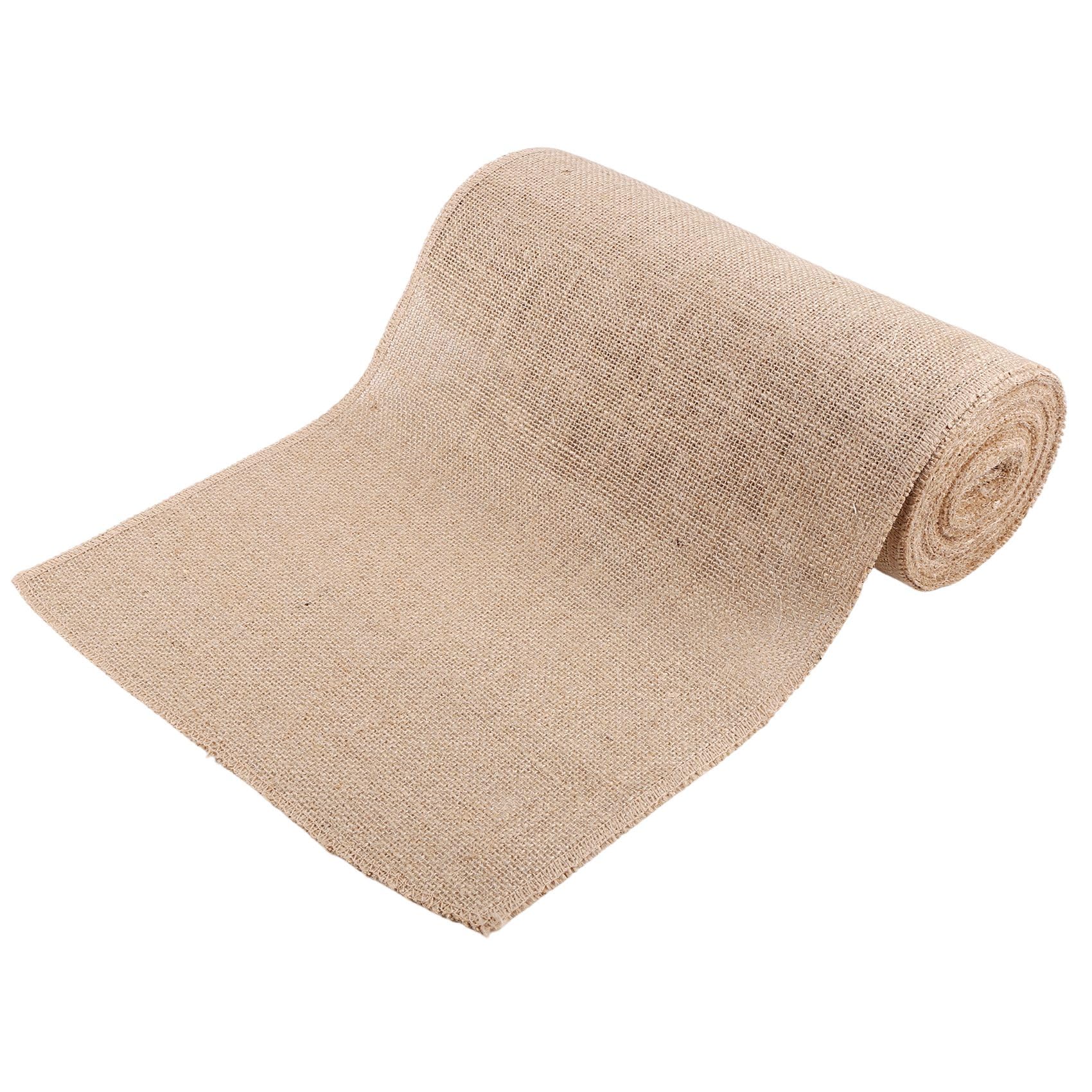 CTRLZS 1 Roll Burlap Table Runner 30cm Width 10M Long Burlap Fabric Roll Farmhouse Table Runners Country Wedding Decoration