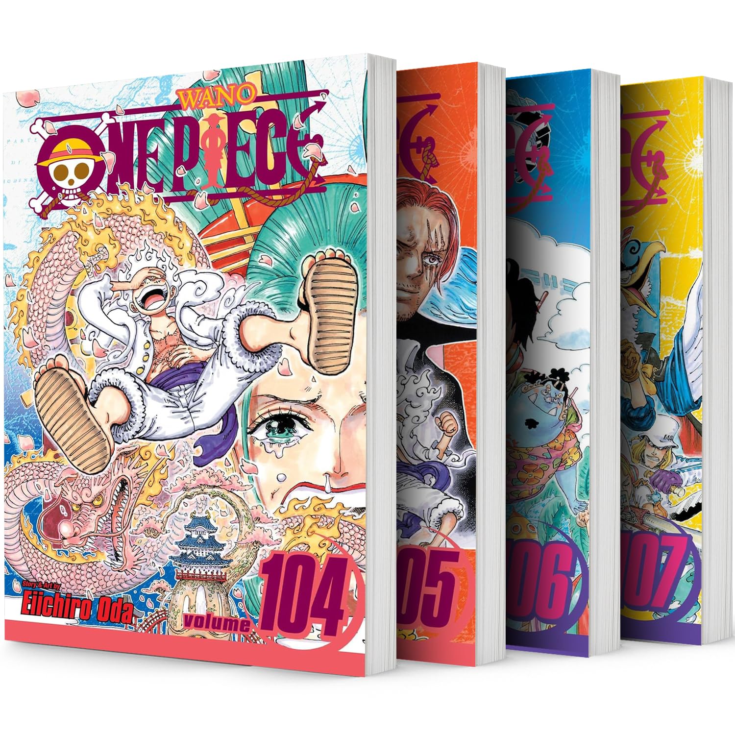 The One Piece Series, Vol. 104-107, 4 Books Collection Set by Eiichiro Oda