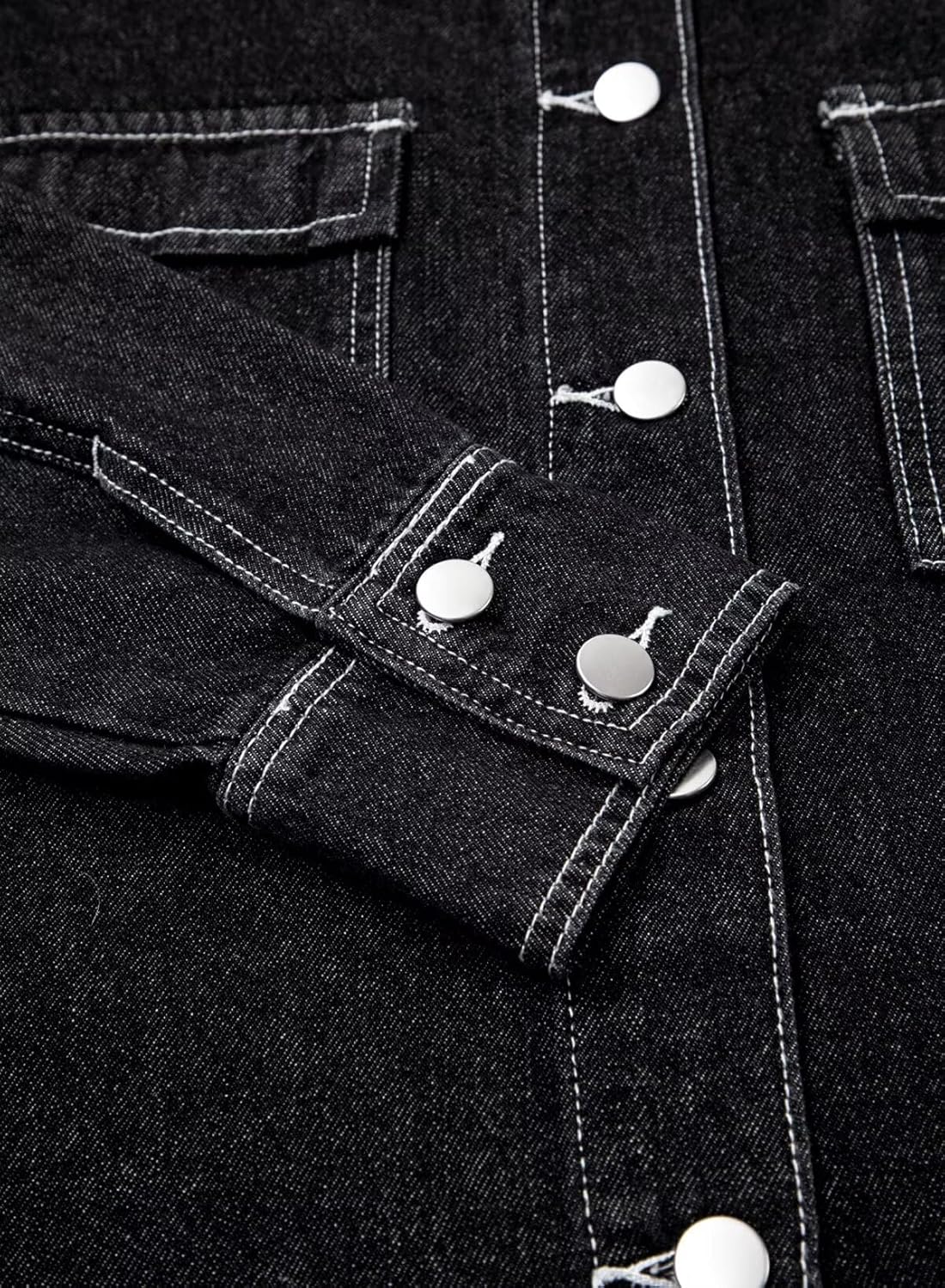 Astylish Women's Oversized Denim Button Down Shirt Chambray Beach Long Sleeve Dressy Casual Fashion Fall Outfit - Image 6