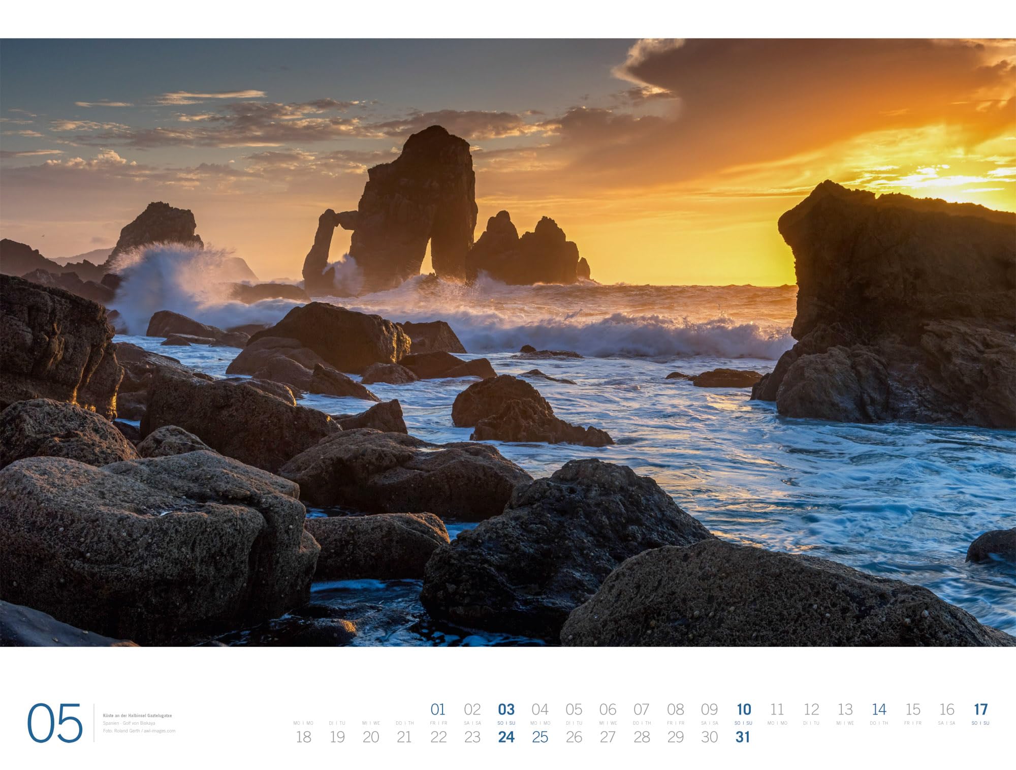 Meer Gallery Kalender 2026 | Außergewöhnlicher Meeres-Kalender im großen Querformat (66x50 cm) | Küste und Strand im Großformat