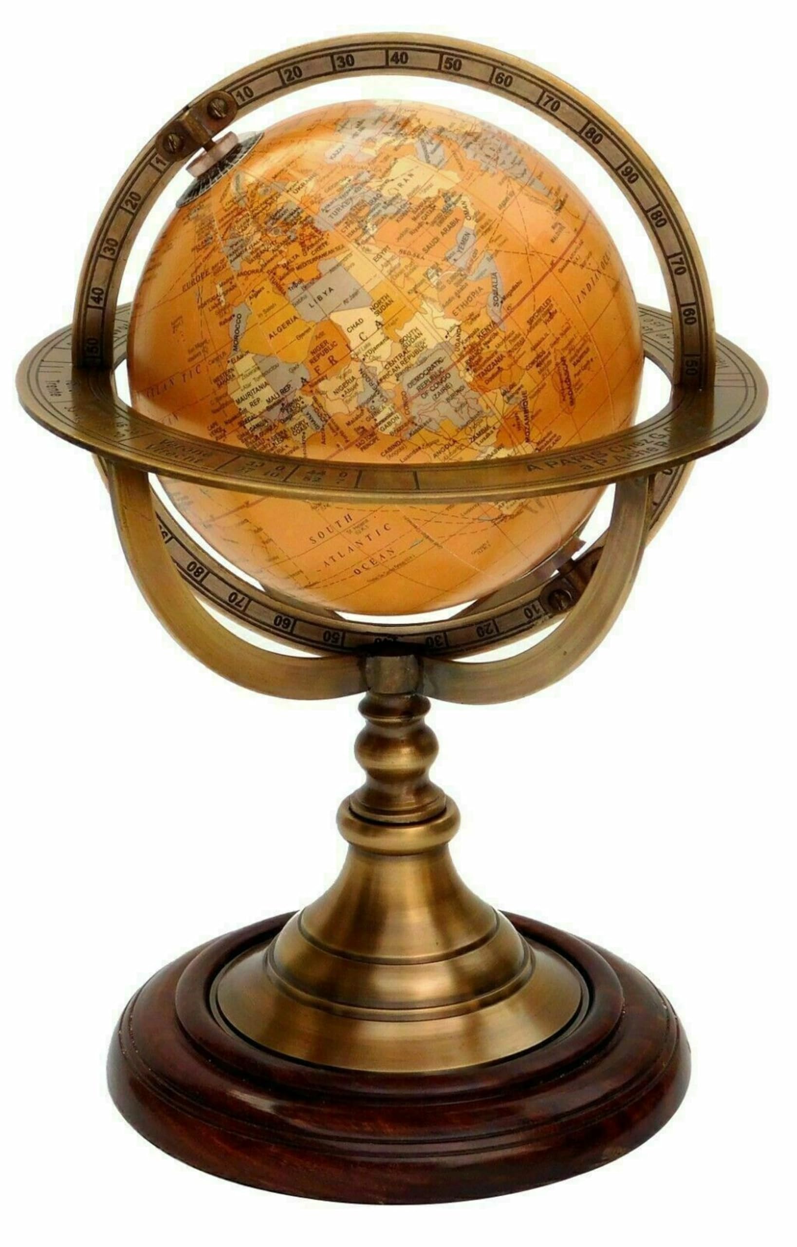 Armillary Nautical Marine Brass Armillary Sphere Astrolabe Elegant Armillary Celestial Globe Tabletop Decor
