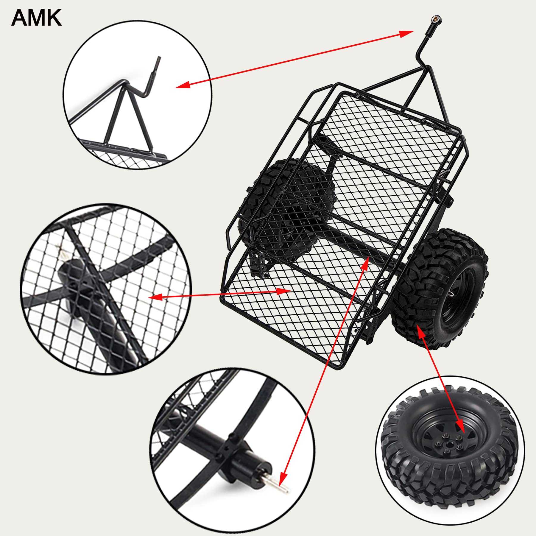 Amazon.co.jp: RCトレーラー 車 トラック ホール メタル ヒッチ