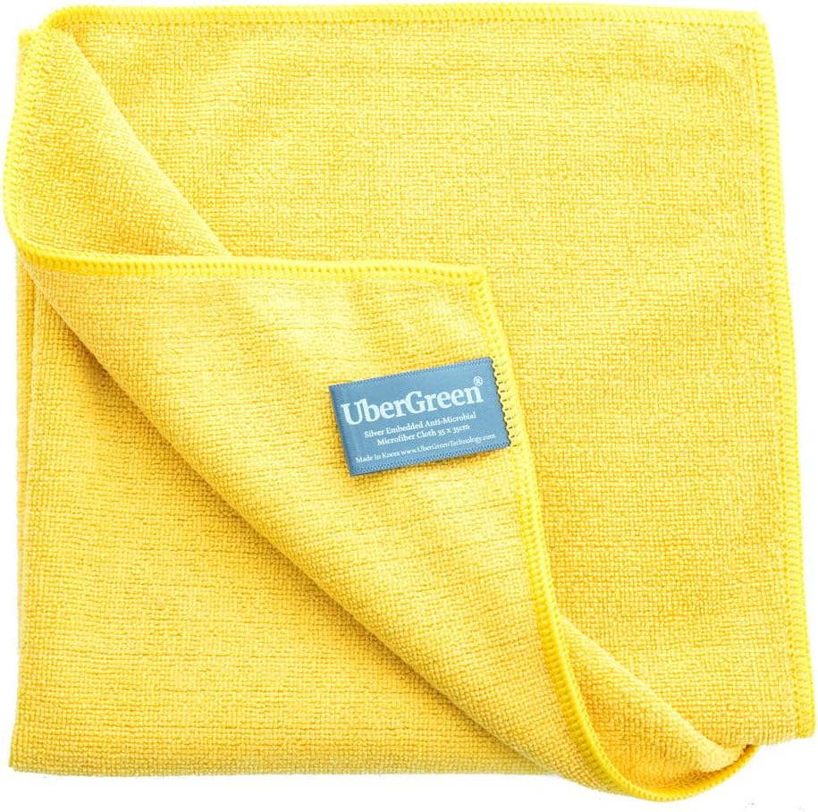 Cleaning Cloth - Silver Threads Embedded (Yellow) - Reusable Enviro Microfiber