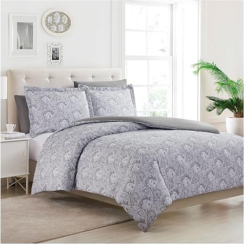 Mellanni - Juego de funda de edredón de microfibra suave de doble cepillado, cierre de botones y corbatas de esquina, resistente a las arrugas, la