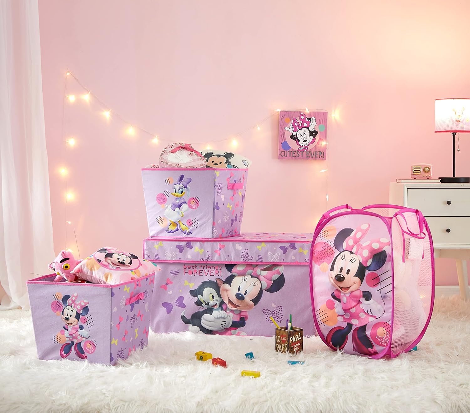 Disney Minnie Mouse 4 Piece Storage Solution Set with Pop