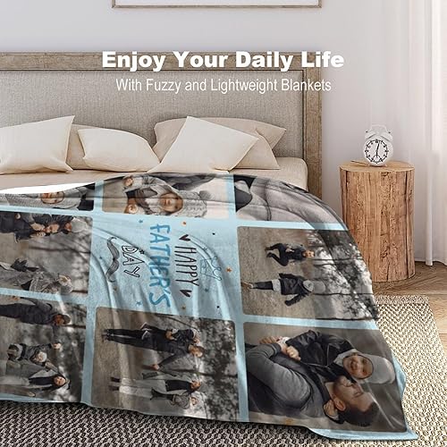 Miniatura 10 de Manta personalizada con fotos, texto, manta personalizada con imagen, texto para mamá, papá, familia, perro, niños, adultos, amigos, regalo