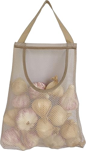 Miniatura 5 de Paquete de 5 bolsas de almacenamiento de malla para colgar, bolsa de papas, malla de cebolla, red de ajo, largas y grandes, bolsas de almacenamiento