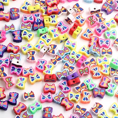 Miniatura 10 de 100 cuentas de arcilla polimérica mixtas Heishi espaciadoras suministros para manualidades, pulseras, aretes, collares, joyería (costura azul)