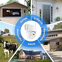 Vista 7 de KKB 4G LTE Cellular Security Camera, Wired Cellular Cam Built-in SIM Card for Outdoor/Indoor, Unlimited Data Plan, No WiFi Security Cameras 2K