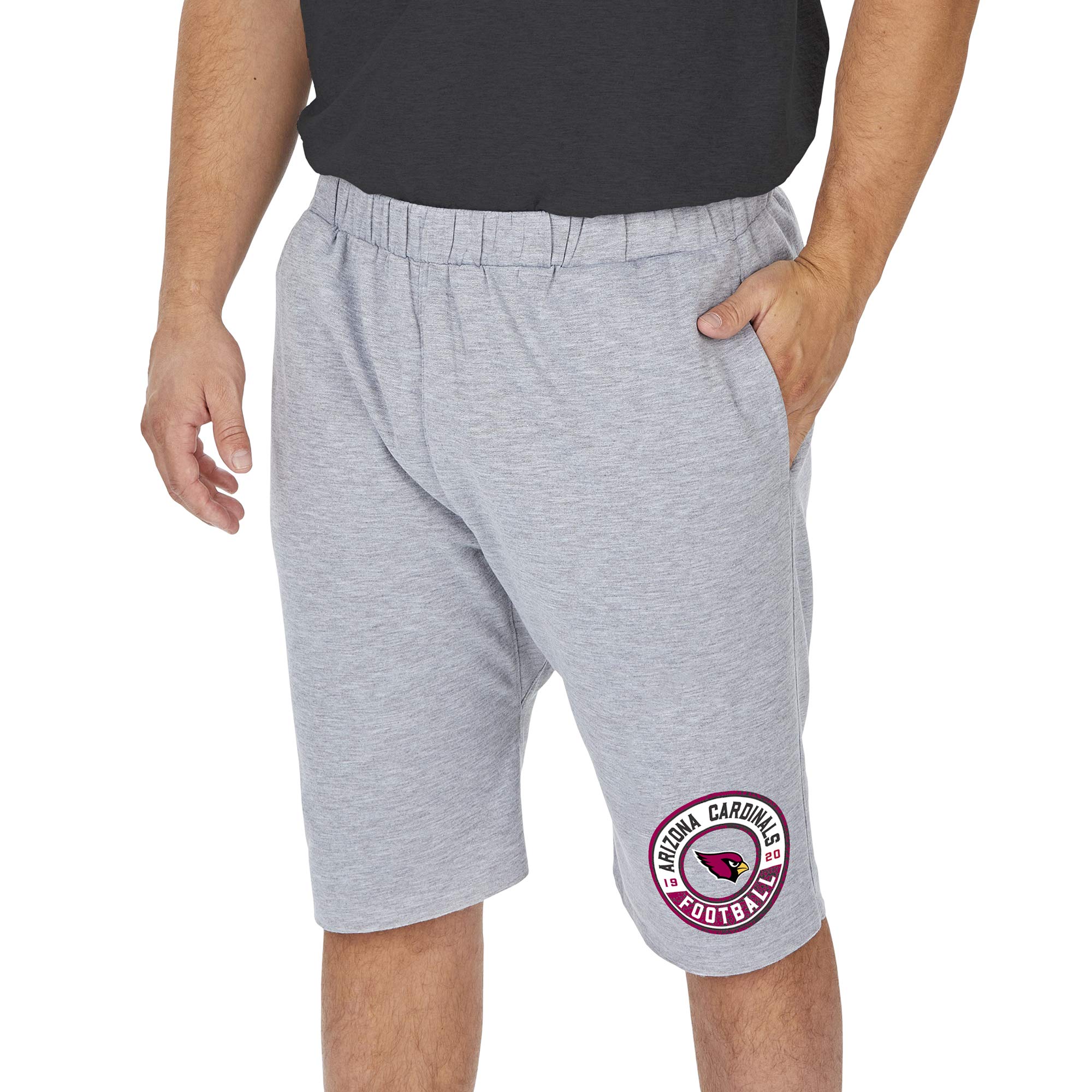 Officially Licensed Zubaz Men's NFL NFL Men's Cut-off Sweat Short, Arizona Cardinals, Size Medium