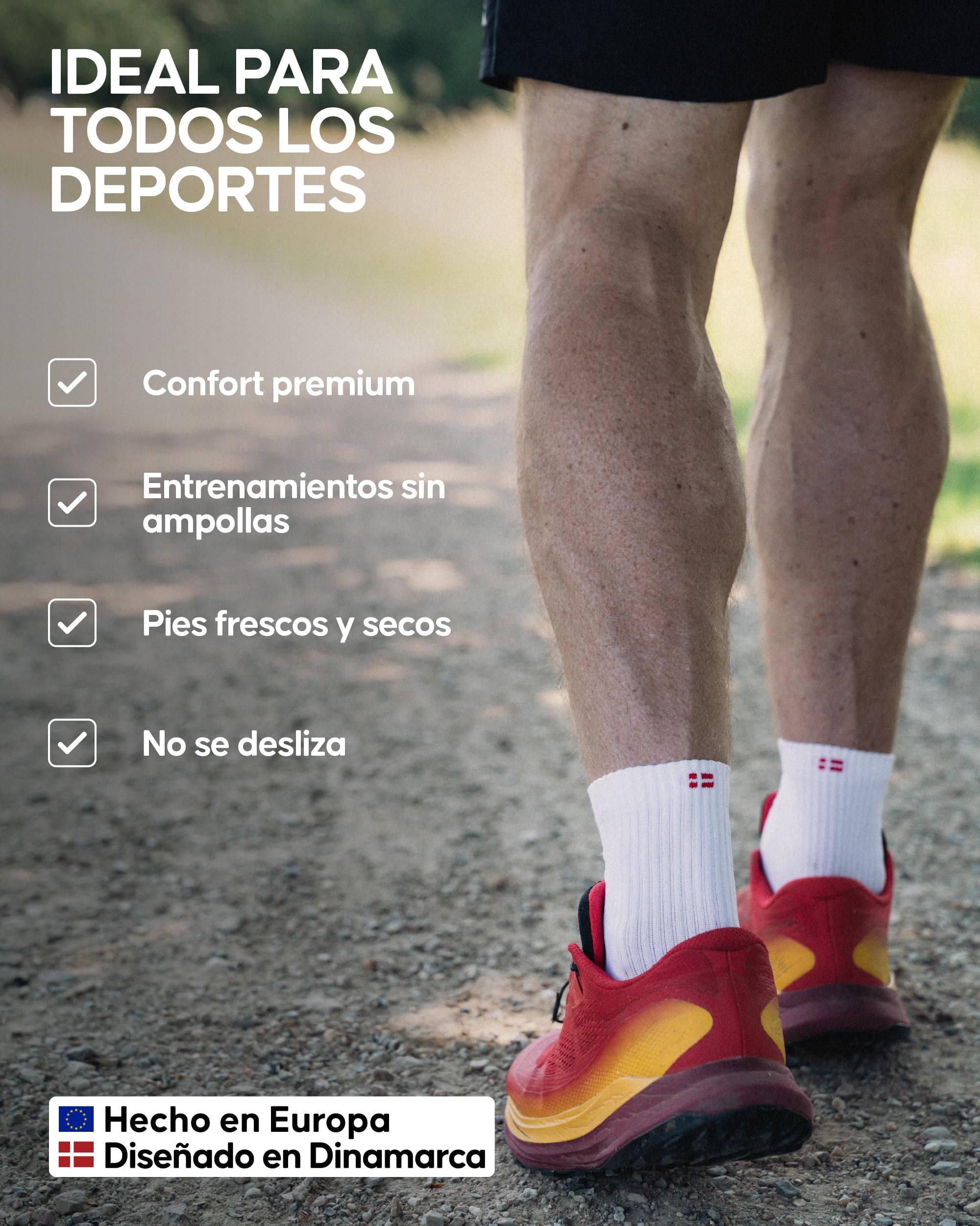 DANISH ENDURANCE Calcetines Deportivos Hombre y Mujer, Media Caña, Pack de 3 y 5 - Calcetines Hombre, Ropa Deportiva, Padel, Running, Gym, Crossfit