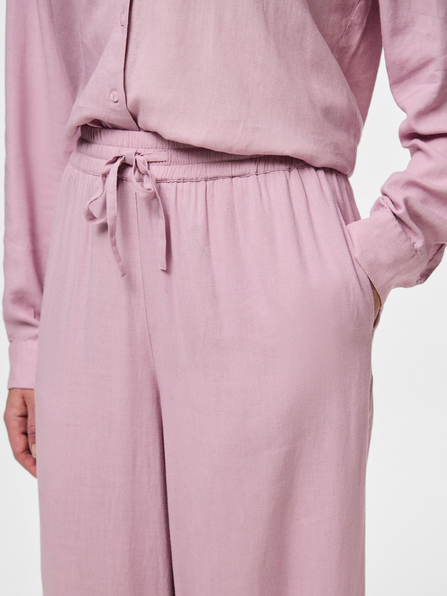 PIECES Pcpia Hw Wide Pants Pwp Mm Noos - Spodnie z szerokimi nogawkami Kobiety
