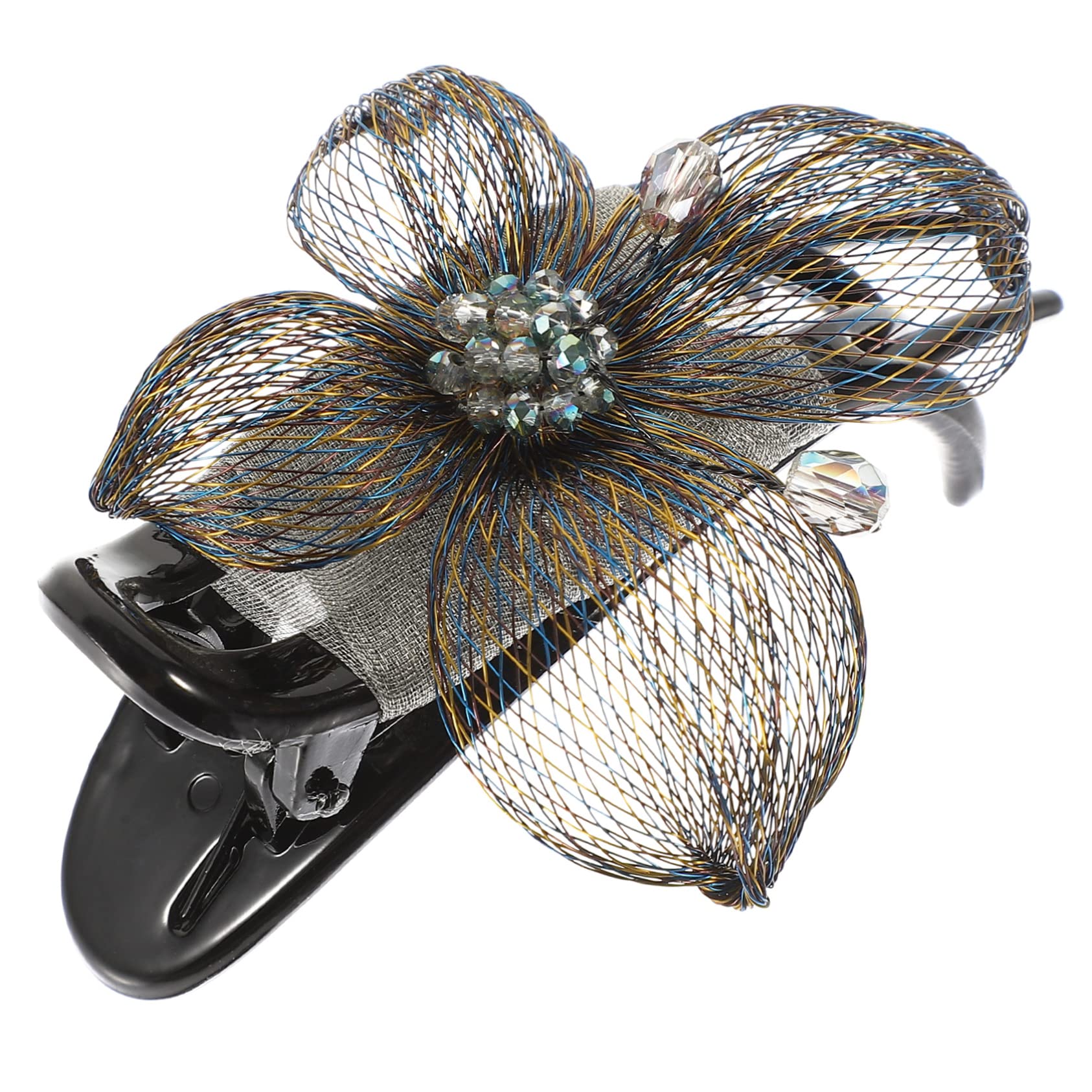 Didiseaon 3 Para El Pelo Con Forma De Flor Para Mujer Pequeñas De Cocodrilo Pasadores Grandes Horquillas De Hilo De Seda Decorativas.