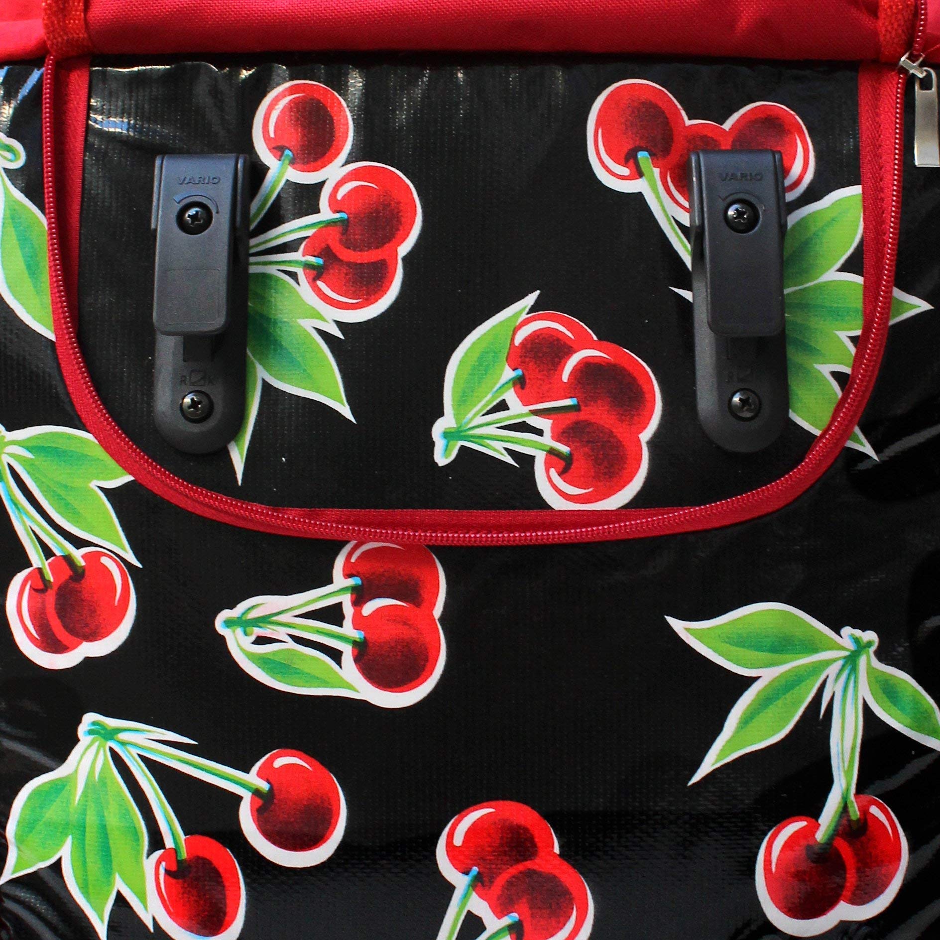 Ikuri Fahrradtasche für Gepäckträger Satteltasche Einzeltasche Packtasche, abnehmbar, mit Tragegurt zum Umhängen, aus Wachstuch, UNISEX, Wasserdicht