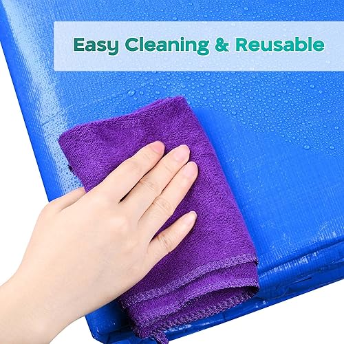 Miniatura 5 de Yescom Protector de bolsa de colchón para almacenamiento de mudanza, resistente, 8 asas, cremallera, reutilizable, con cierre de cremallera fuerte,