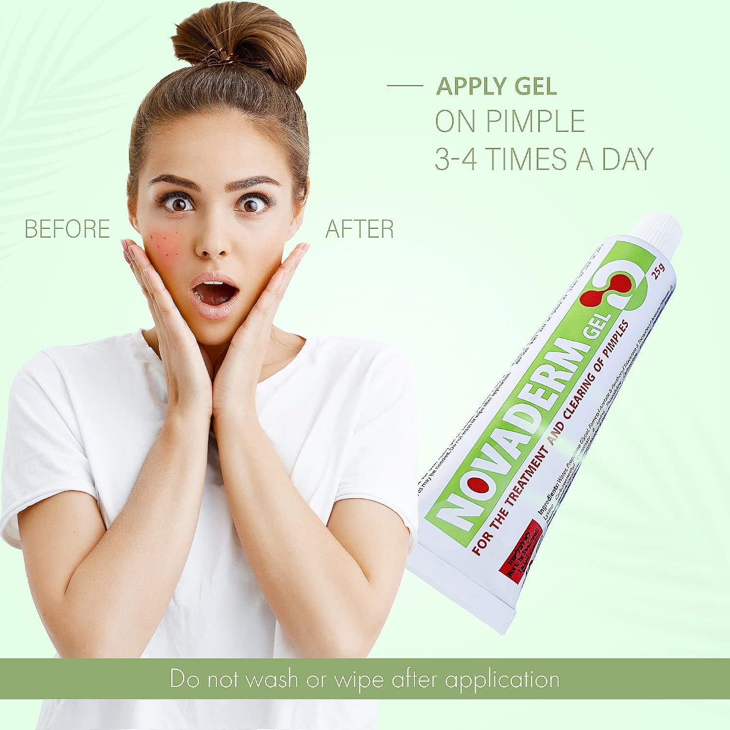 DAN Pharm NovaDerm Gel for the Treatment and clearing of pimples. Acne Remedy for Removing Pimple and Cystic Acne 0.8oz