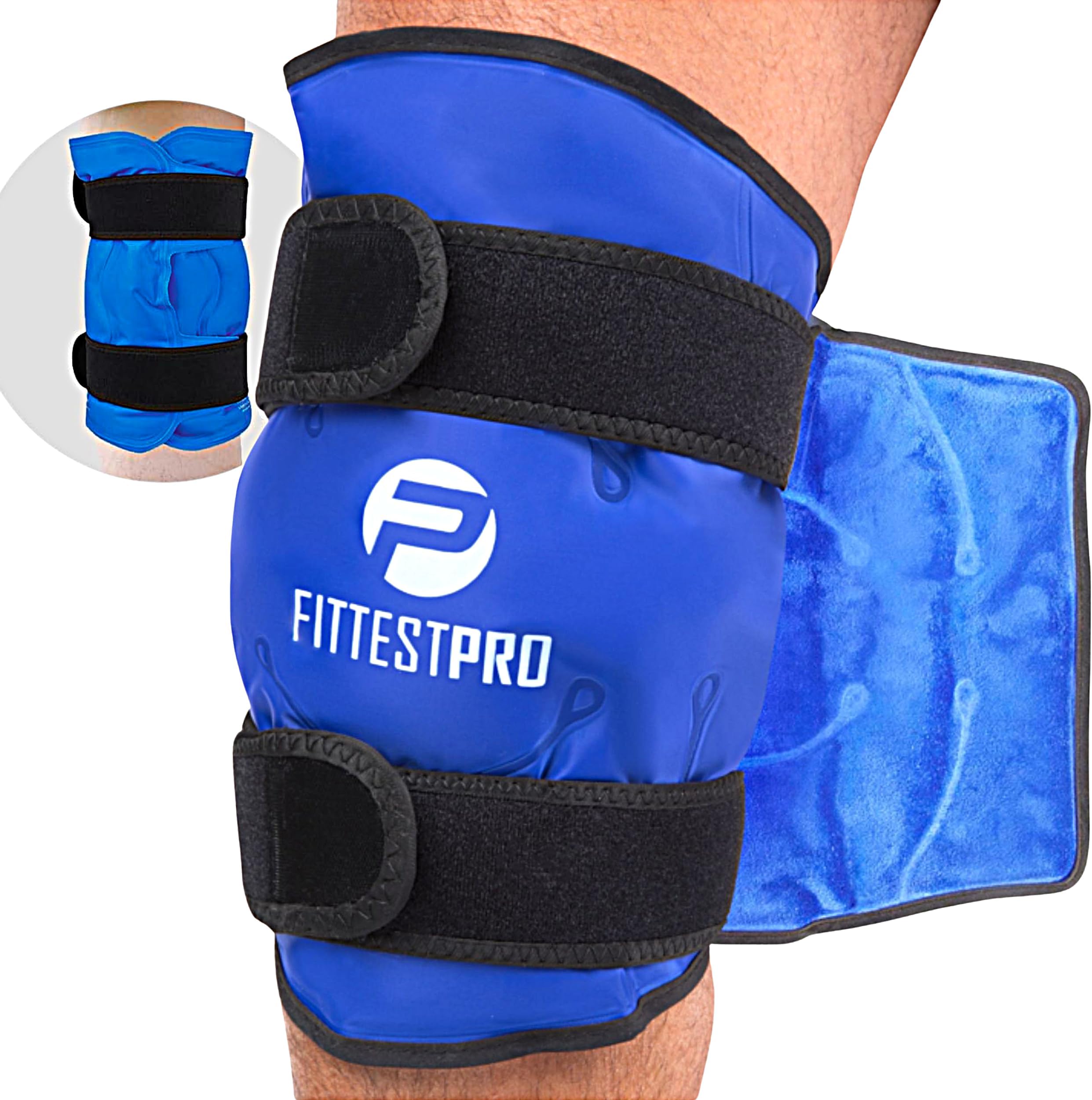 Amazon.com: Knee Ice Pack Wrap (XL) for Pain Relief, Reusable Hot and ...