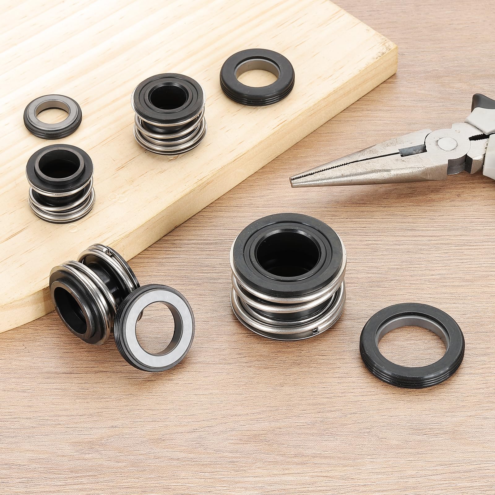PATIKIL Kit de joint mécanique, 2 pièces de 20 mm pour pompes à eau à gaz de rechange en caoutchouc