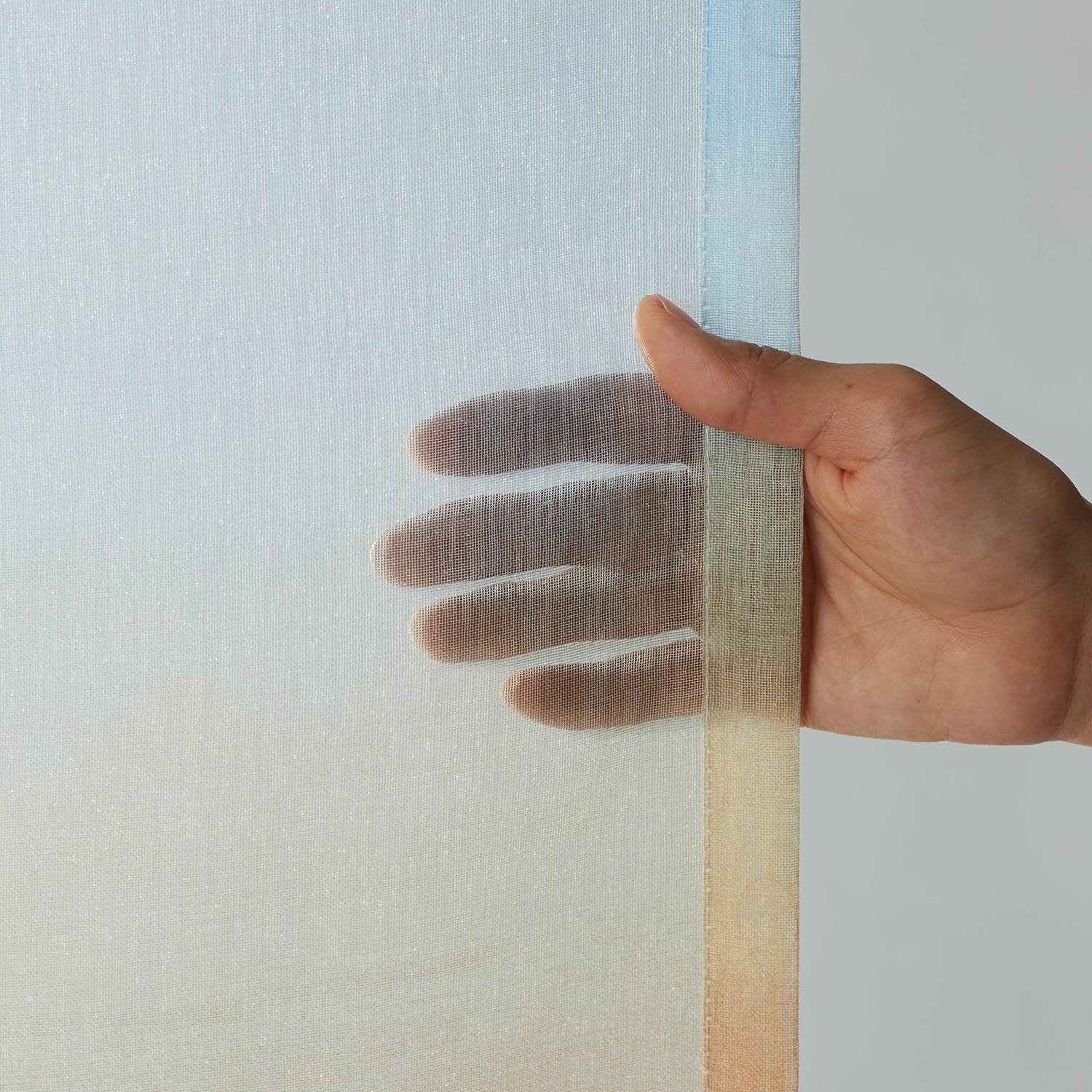 Amazon｜[ベルメゾン] レースカーテン 朝焼けの空を映した ボイル