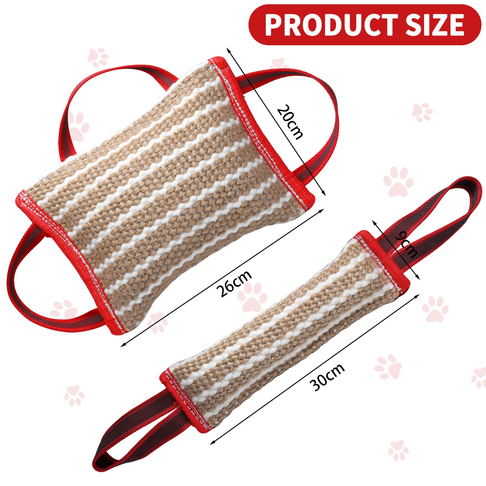 Storystore Dog Bite Pillow + Tug Toy Set including Handles - Image 2