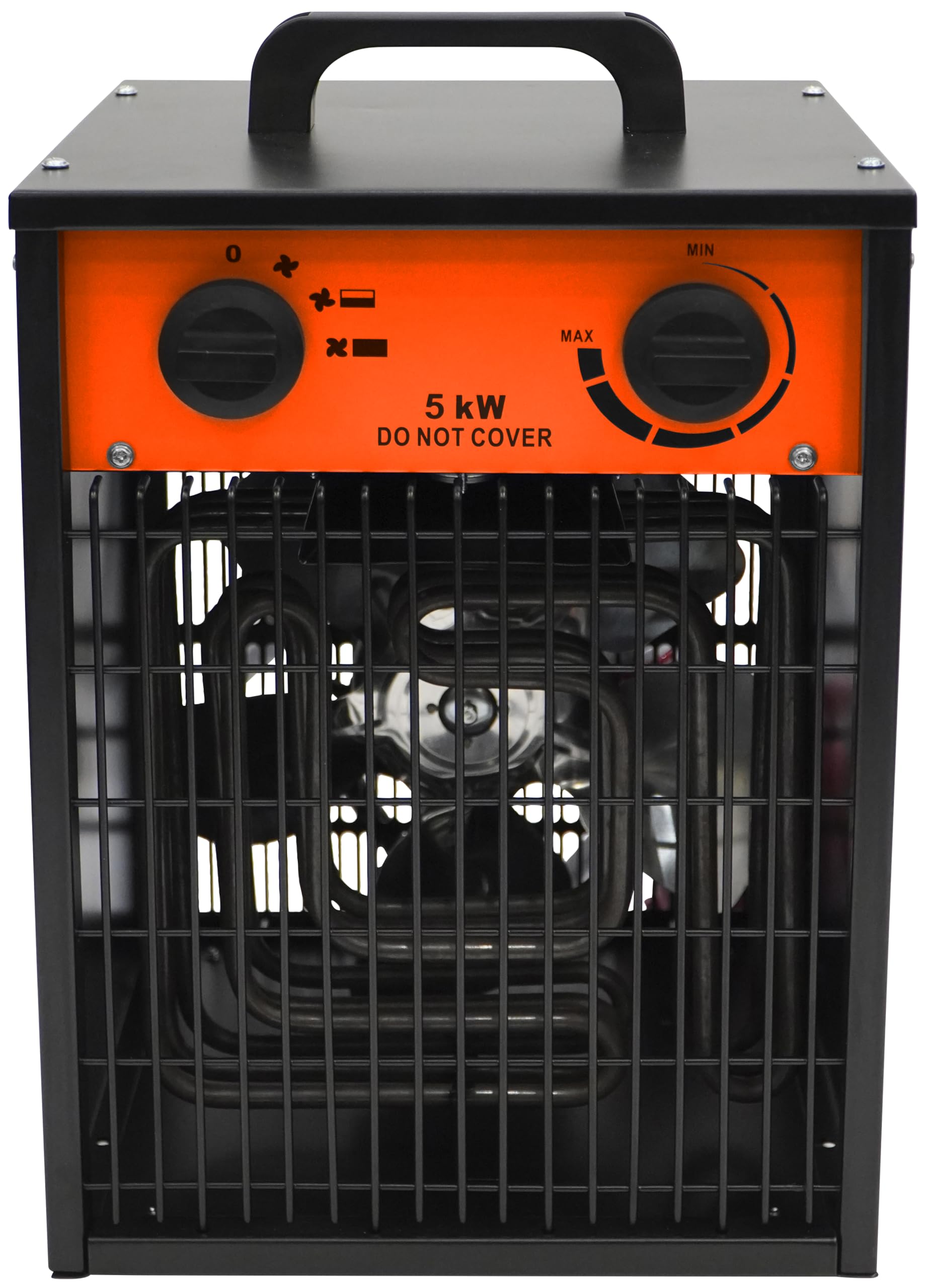 HOME It Grzejnik przemysłowy 400 V, 5000 W, 3 poziomy mocy, regulowany termostat, ogrzewanie do garażu, warsztatu i szopy
