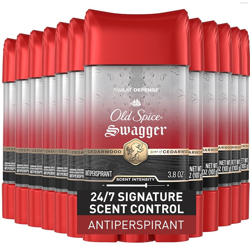 Desodorante antitranspirante em gel transparente Old Spice Swagger, 12 unidades