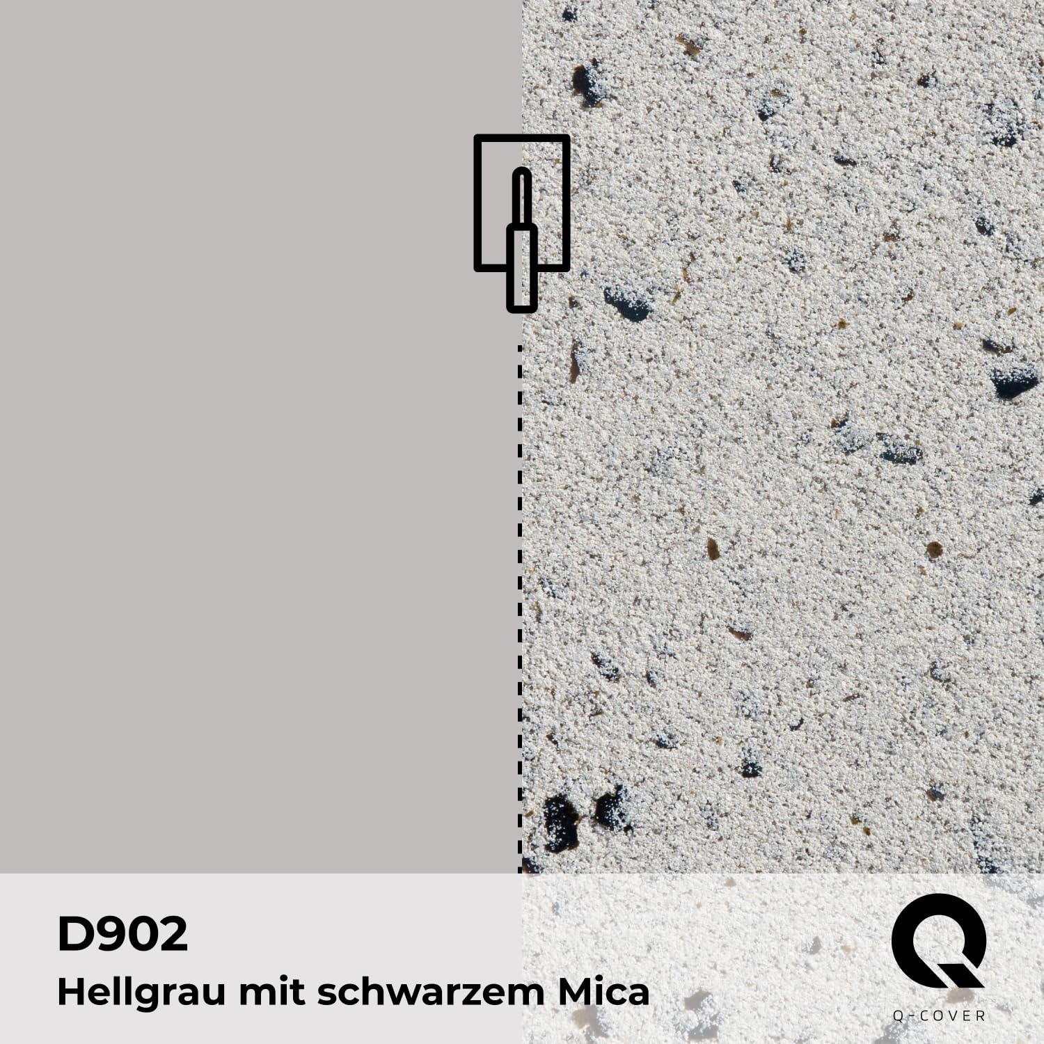 Quarzgrund für Dekorativer Putz mit Mica Hellgrau D902 7,5KG | Acrylatdispersion Grundiermittel Innen & Außen für Wände und Decken Grundierung Schutz Mosaikputz ca. 0,3-0,4 KG/m2