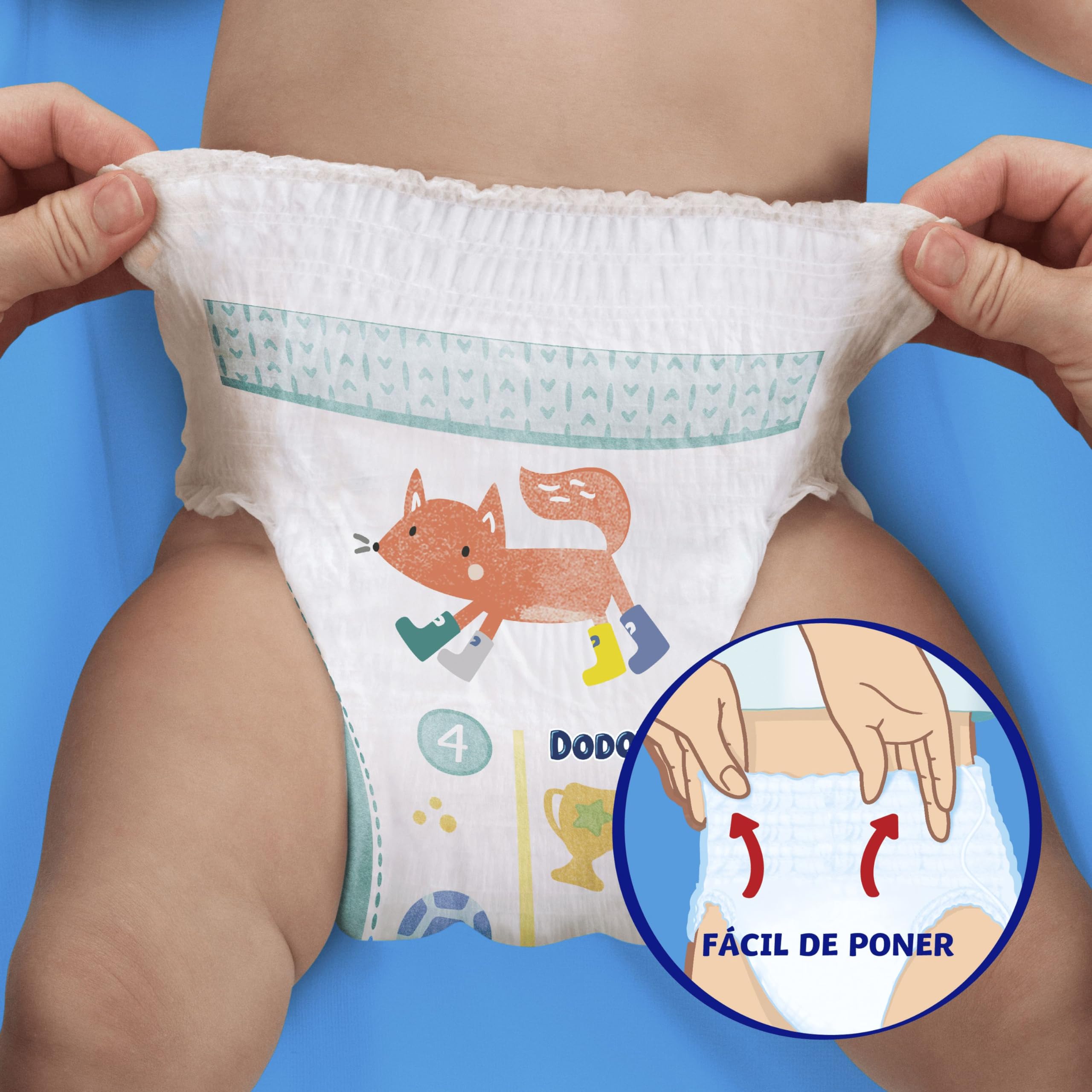 Dodot Bebé Pants Pañales, Talla 7, +17 kg, 115 Pañales, Pañal-Braguita con Ajuste 360° Anti-Fugas, Pack Mensual