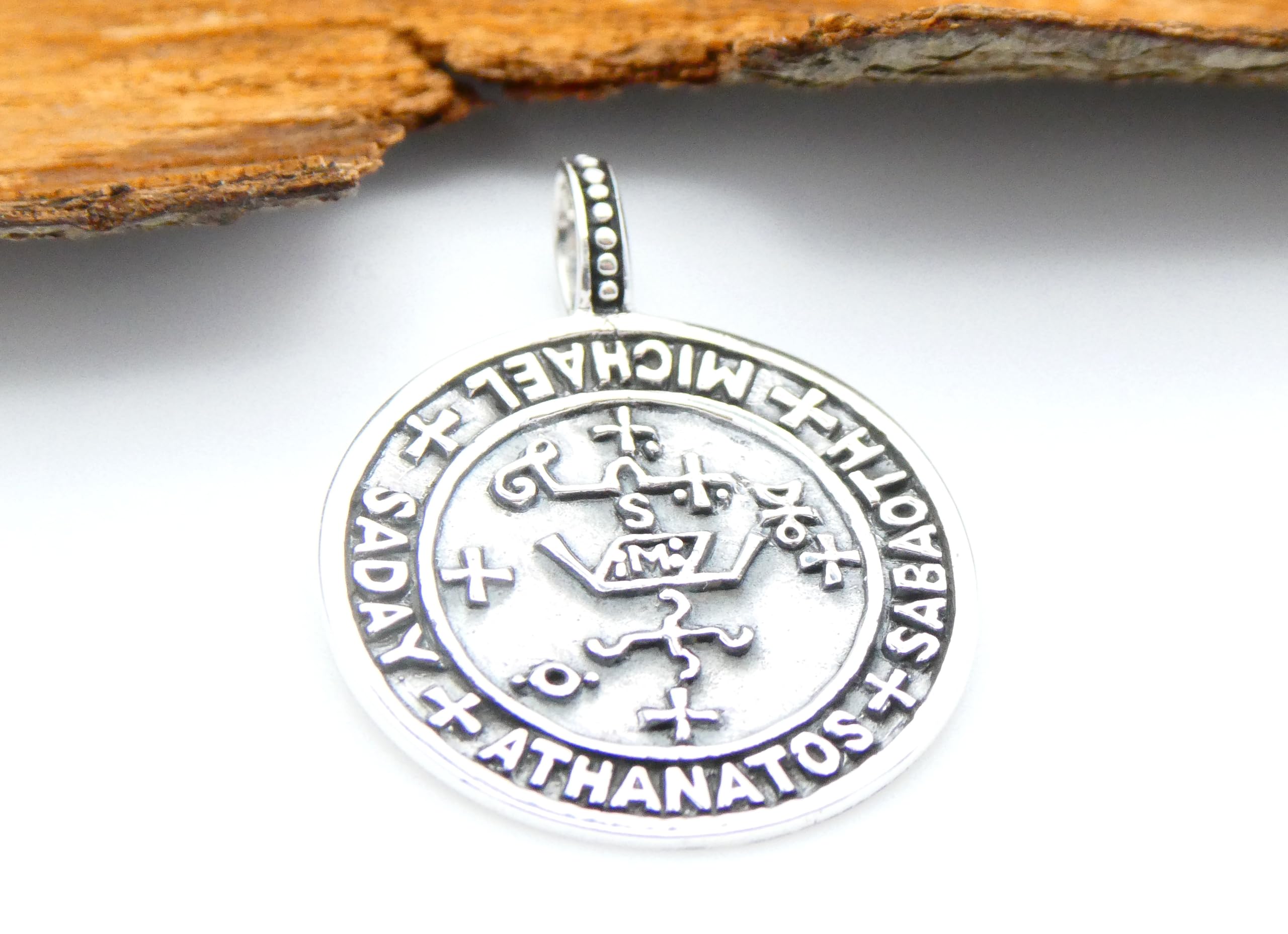 Anhänger Erzengel Michael aus 925 Sterlingsilber – Schutzsymbol Kettenanhänger, Unisex Schmuck,