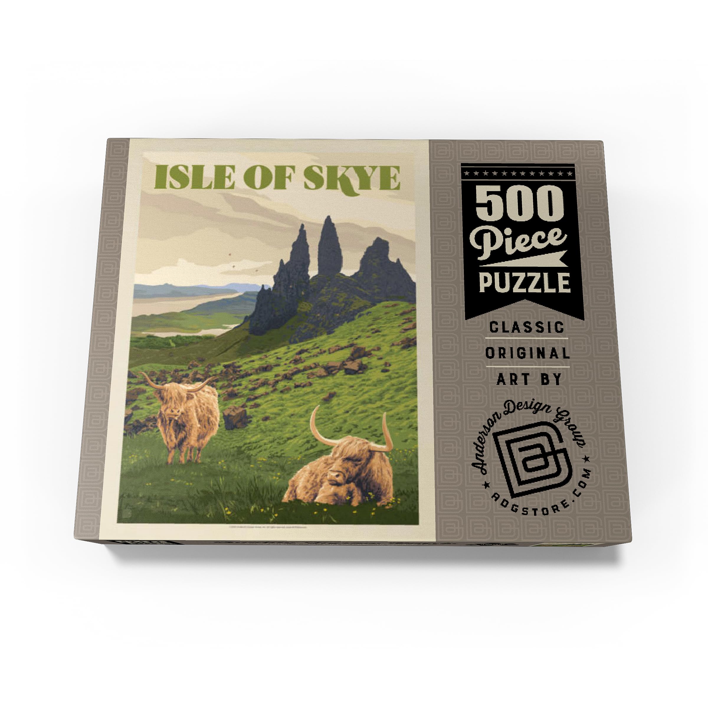 MyPuzzle Scotland: Isle Of Skye Vintage Poster Jigsaw - 500 Piece Adult Puzzle