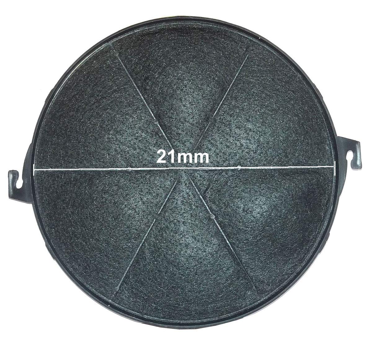 Spar-Set 4 Stk. Universal Aktivkohlefilter für Dunstabzugshauben 21 cm, Kohlefilter rund ca. 210 mm x 20 mm - Modell 21/S, OK6, OK9 passend für Mastercook Baumatic Gamma AFC-62