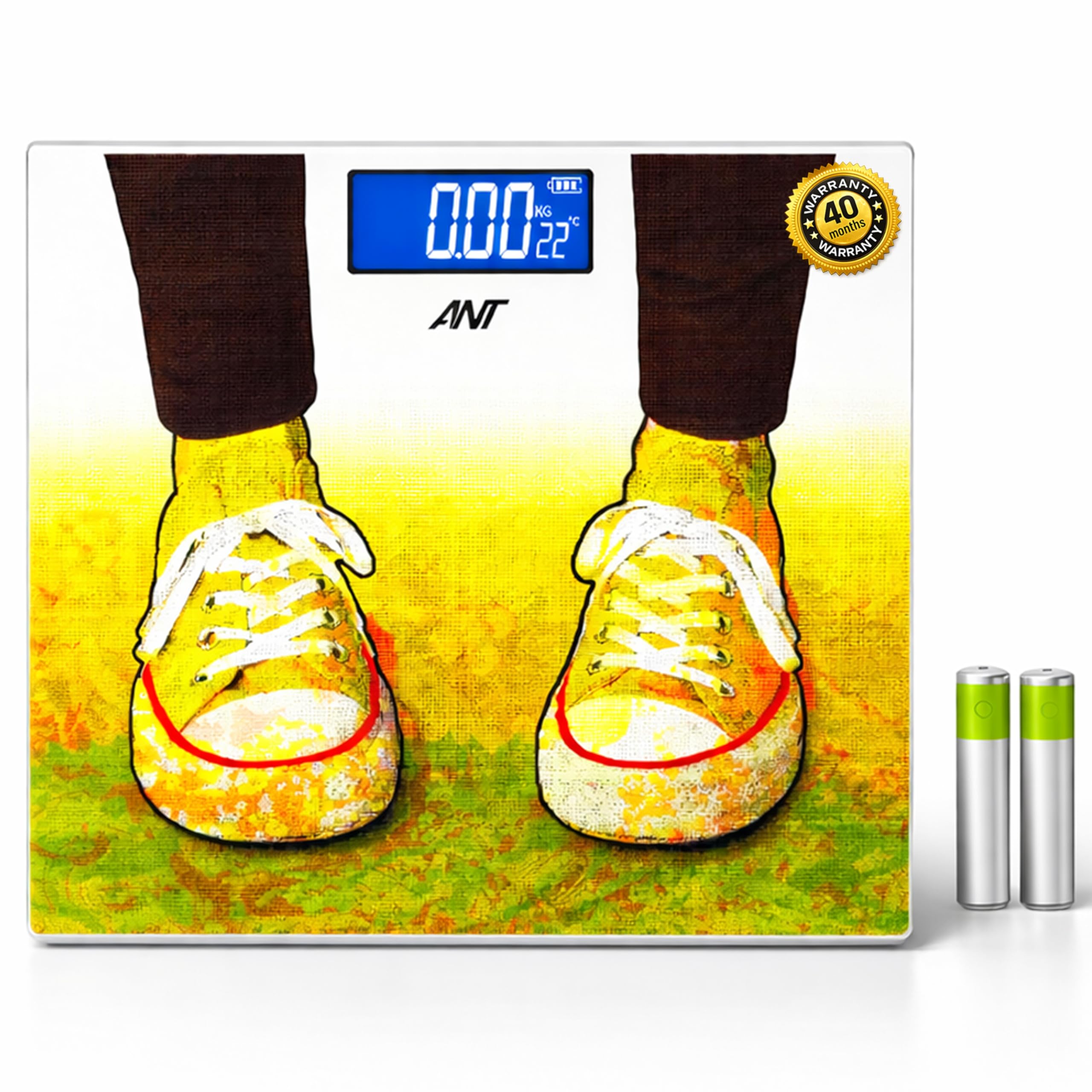 ANT Flora Sports Weight Machine for Body Weight Digital Bathroom Scale for Human body Weight measurement with Wide LCD Display Thick Tampered Glass for Home & Gym with 30 Months Warranty-image-27