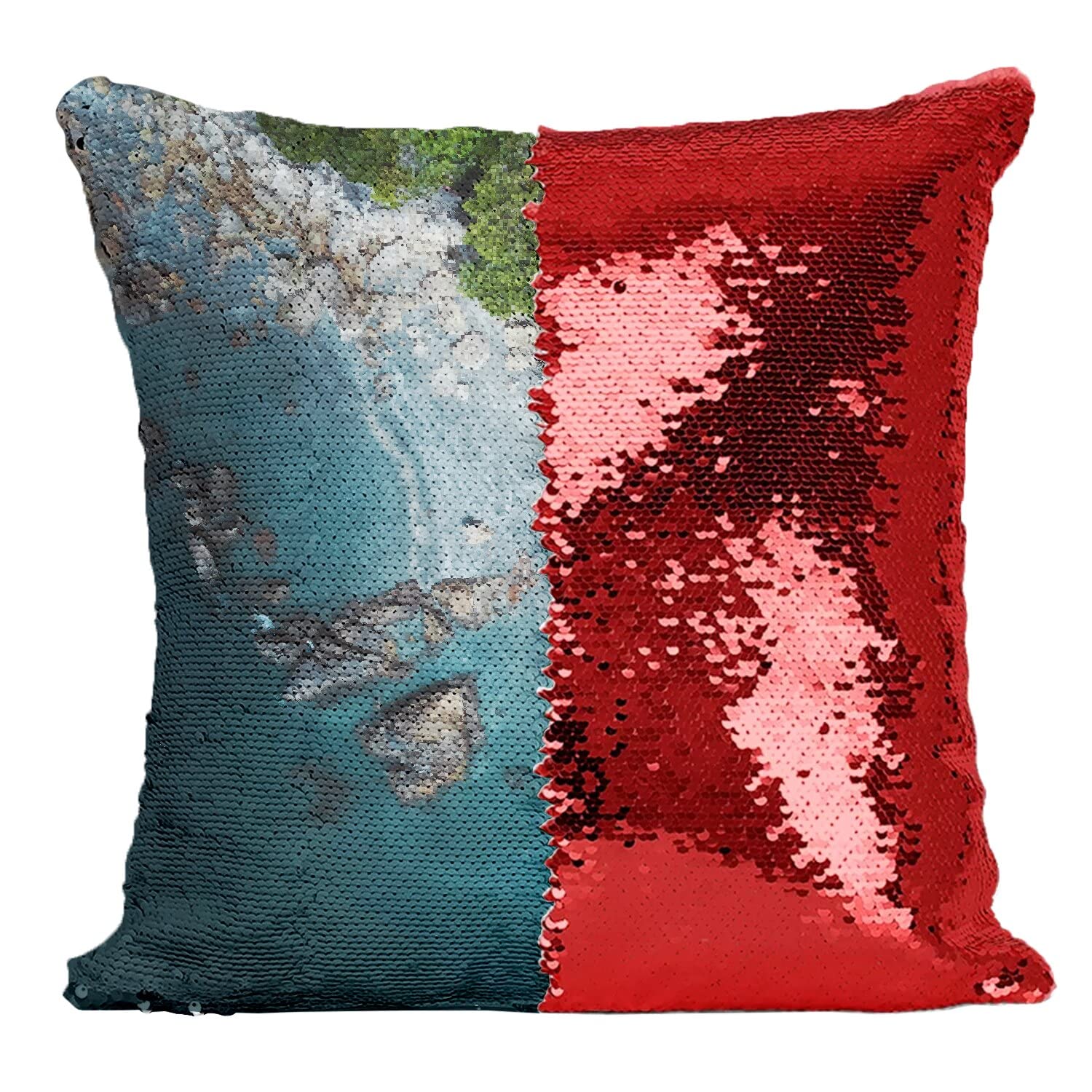 Coussin sequin rouge pour raviver une décoration intérieure terne