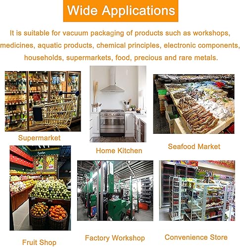 Miniatura 7 de WYDDDARY Sellador al vacío de doble cámara, sellador de aire de acero inoxidable de 220 V, sellador de embalaje comercial resistente, 900 W, 15.7