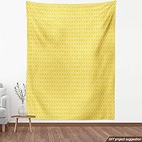 Vista 248 de Ambesonne Tela Geométrica por Yarda, Diseño Monocromo Patrón Abstracto de Líneas Continuas sobre Fondo Liso, Tela de Punto Elástico para Ropa