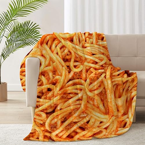 Manta de espagueti de tomate súper suave y acogedora para decoración del hogar, sofá, cama, sofá de 50 x 40 pulgadas, pequeña para niños para todas