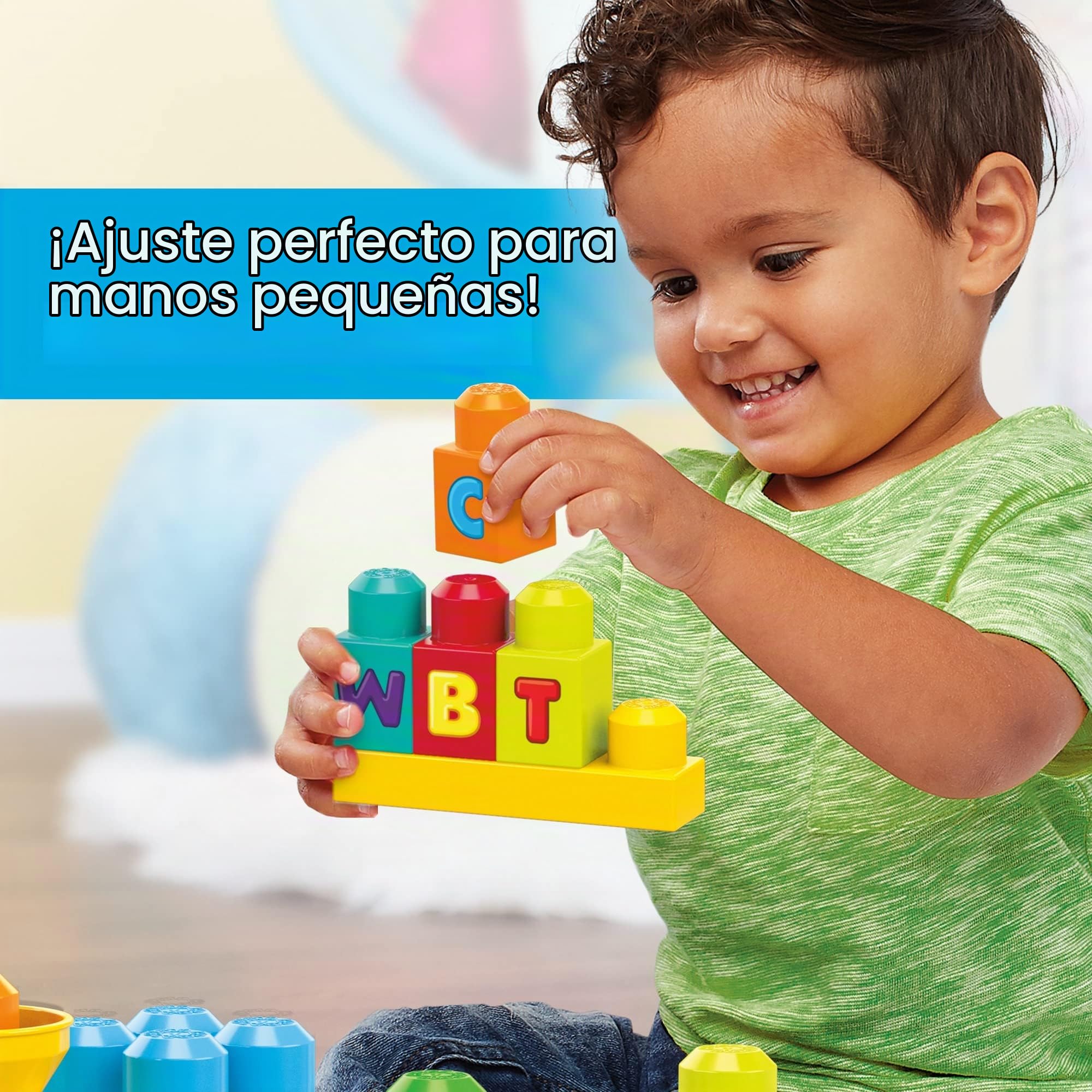 MEGA Bloks Tren Musical ABC, Juguete de construcción para bebé +1 año (Mattel FWK22) & Bloks Bolsa Clásica con 80 Bloques de Construcció, Juguete para Bebé + un Año Mattel DCH63
