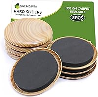 Vista 20 de Deslizadores de muebles para alfombra 8 unidades - Deslizadores para mover muebles de 3 1/2 pulgadas Protectores de suelo para patas de sillas