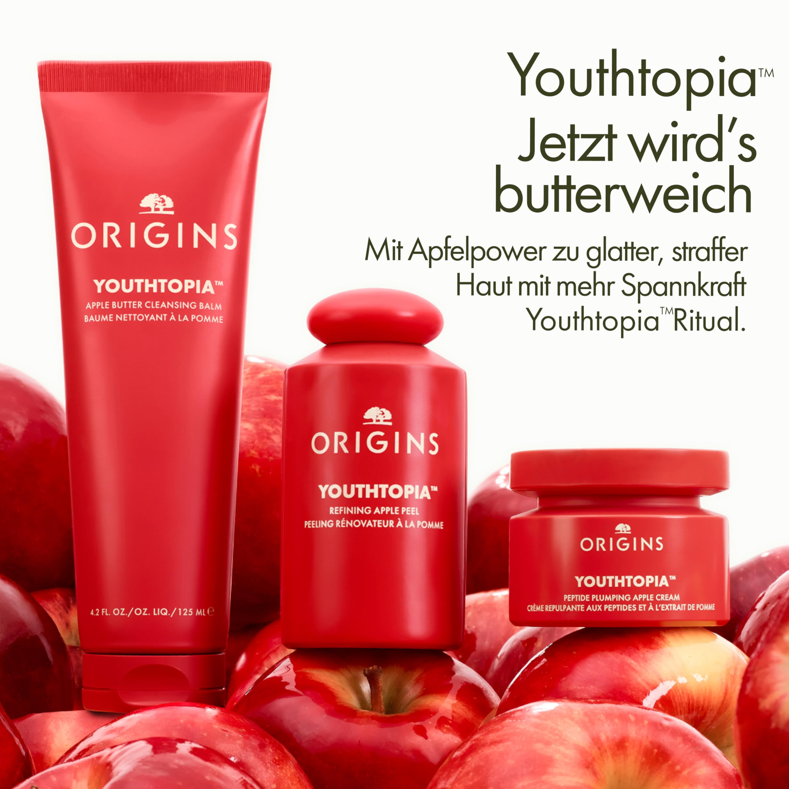 Origins Youthtopia Apple Butter Cleansing Balm | Reinigt, entfernt Make-up und schützt die Feuchtigkeitsbarriere der Haut | Mit Sheabutter, Glycerin und Apfelsamenöl, 125 ml