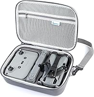 SKYREAT Mini 5 Pro RC-N3 Carrying Case - PU Leather Protective Bag for DJI Mini 5 Pro Drone, Controller, Batteries & Accessories w/ Strap