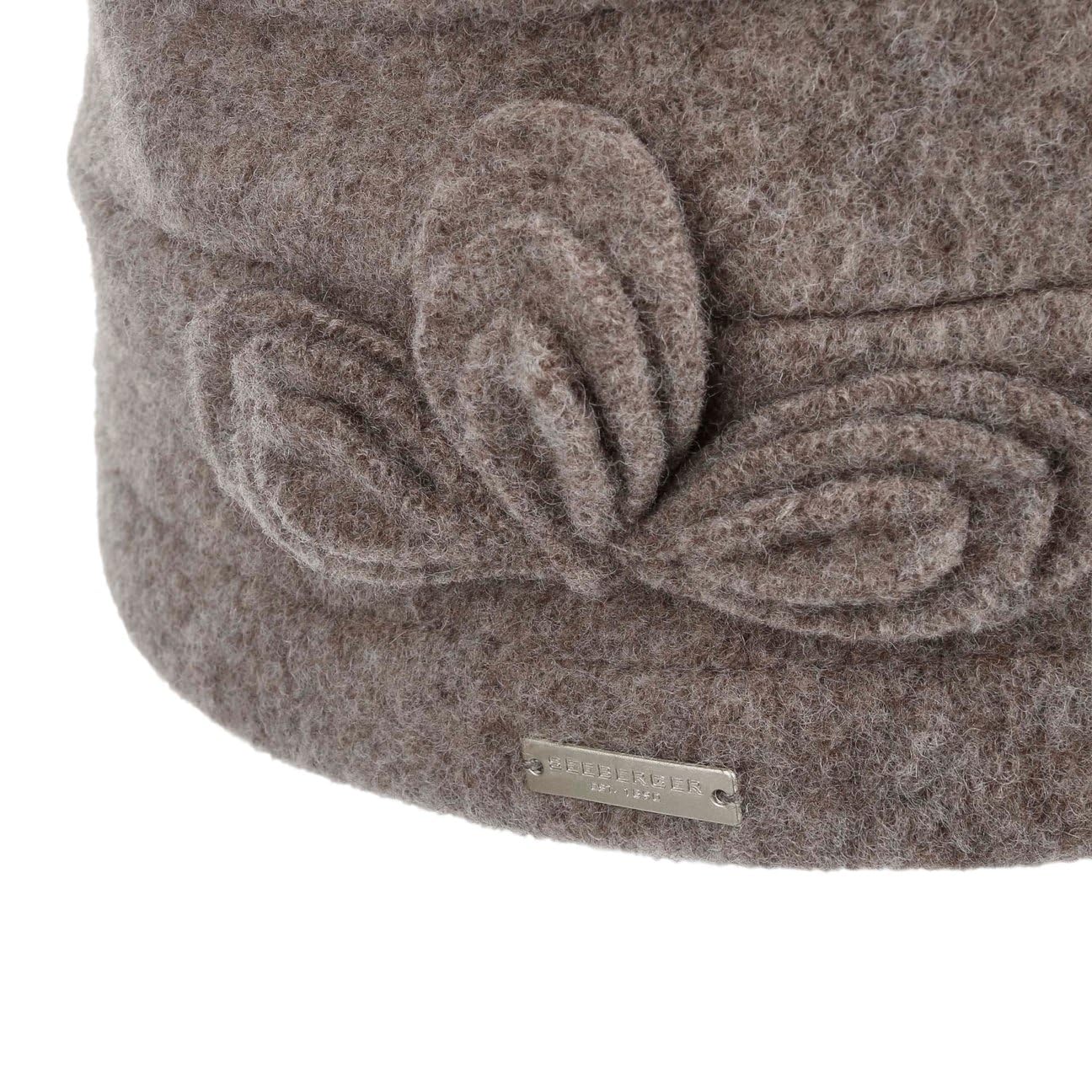Seeberger Classic Uni Milled Wool Hat Donna Taupe Taglia Unica, Talpa, 6 3/4 / 7 1/4