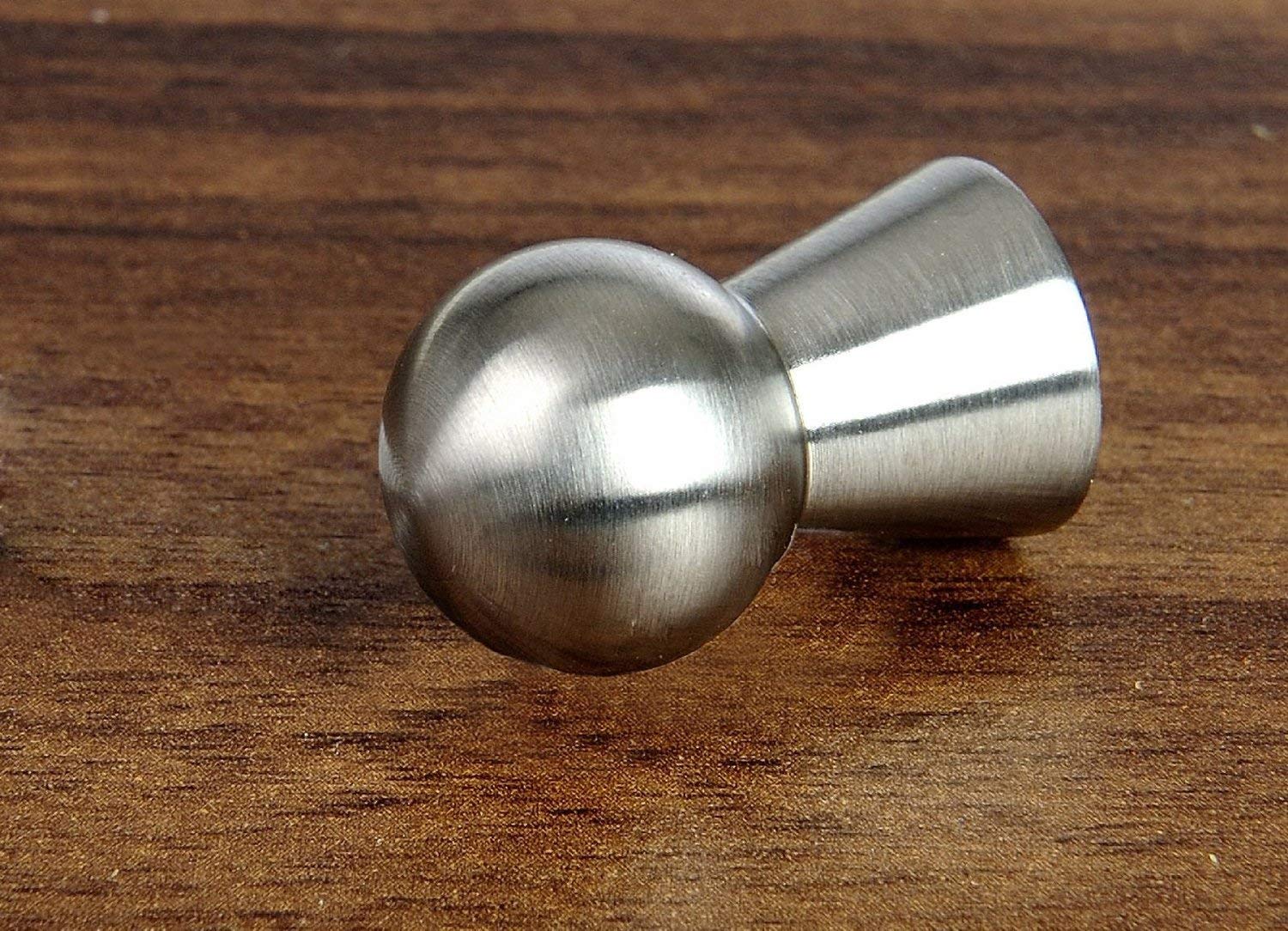10 Boutons De Meuble EK03 – Inox Brossé 25 Mm, Design Moderne Pour Portes Et Tiroirs