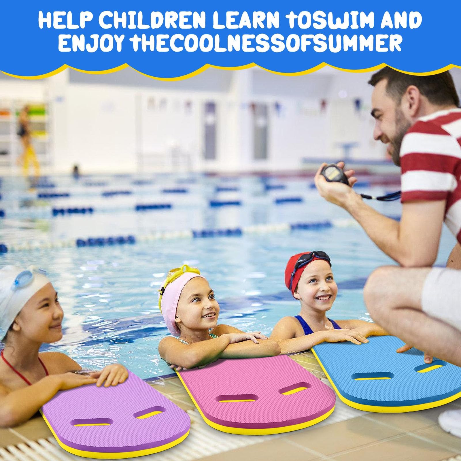 Tabla de natación Flotante Espuma EVA para Niños y Adultos con Agujeros Seguros