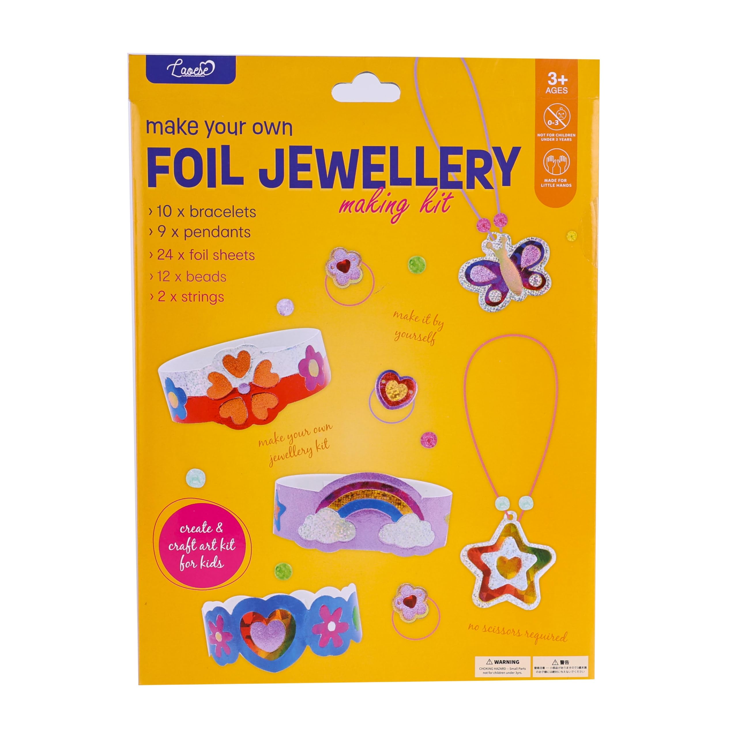 LAOESE Art Kit Make Your Own Foil Jewellery Set