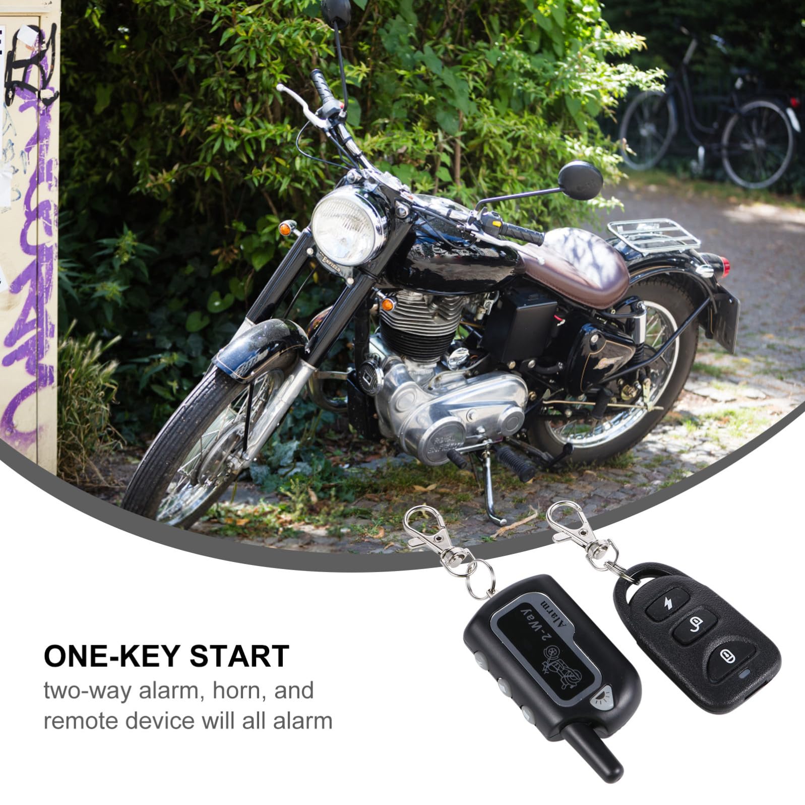 Système D’Alarme Bidirectionnel pour Moto et Motorbike Anti-vol | Abs Cuivre, Alerte Vibration et Déverrouillage Forcé, Réception Longue Portée et Détection à Distance