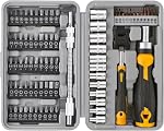 Hi-Spec Socket and Screwdriver Bit Set for Home Garage Repair Tasks | 79 pc included, wide fastening coverage, organized bit access, extension reach, precision task support, bench or portable use